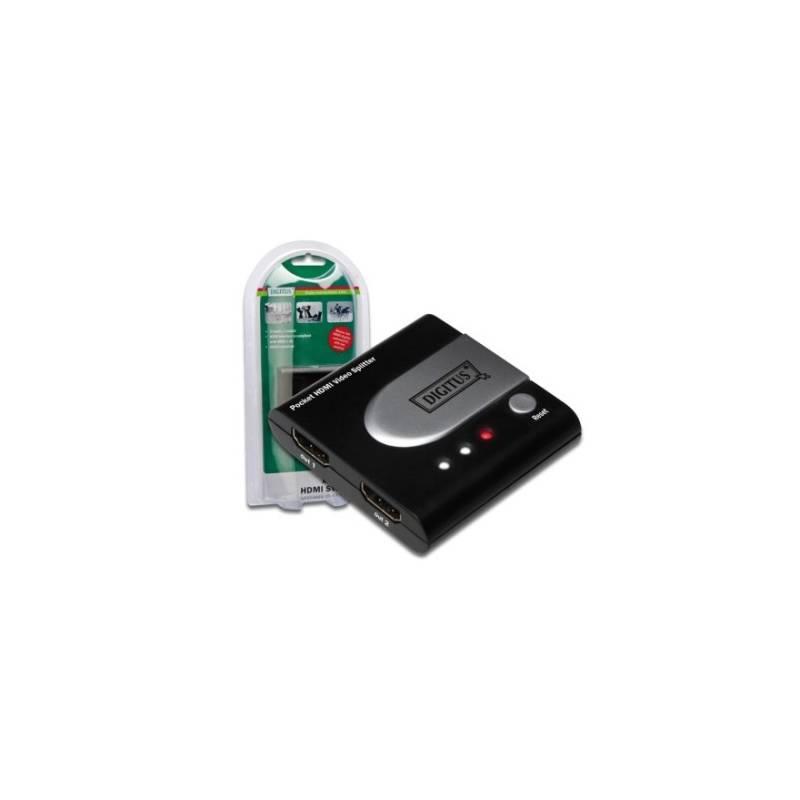 Video splitter Digitus HDMI elektronický 1-> 2 kapesní (DS-41302), video, splitter, digitus, hdmi, elektronický, kapesní, ds-41302